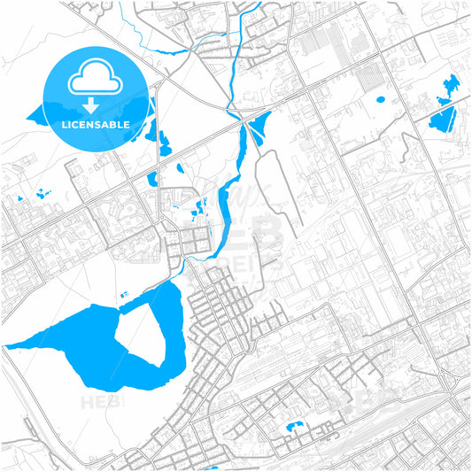 Kurgan, Kurgan Oblast, Russia, city map with high quality roads.