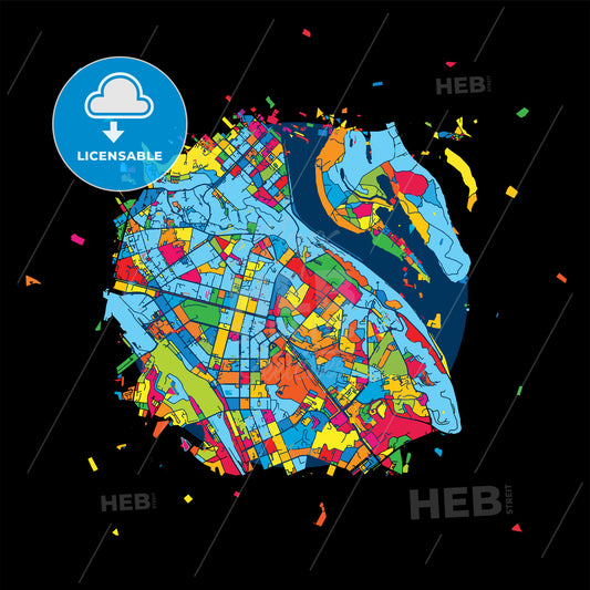 Kyiv, Ukraine, Colorful Artmap