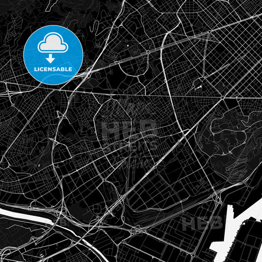 L Hospitalet de Llobregat, Spain PDF map