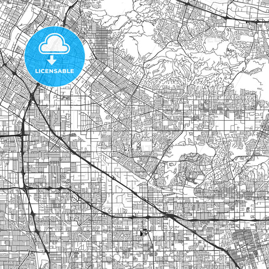 La Mirada, California - Area Map - Light