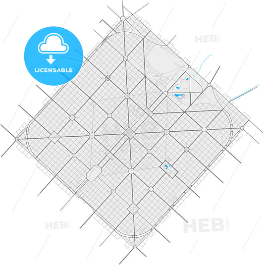 La Plata, Argentina, high quality vector map