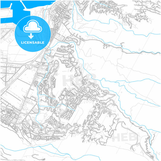 La Possession, Réunion, France, city map with high quality roads.