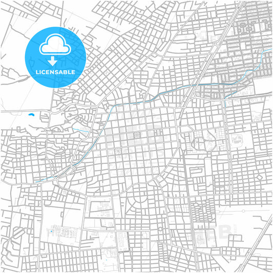 La Rioja, Argentina, city map with high quality roads.