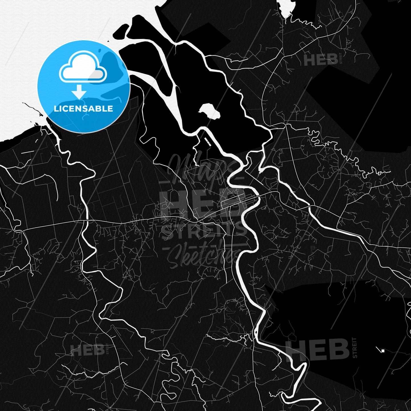 Labasa Map Labasa, Fiji Pdf Vector Map Black And White – HEBSTREITS