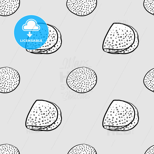 Lahoh seamless pattern greyscale drawing – instant download