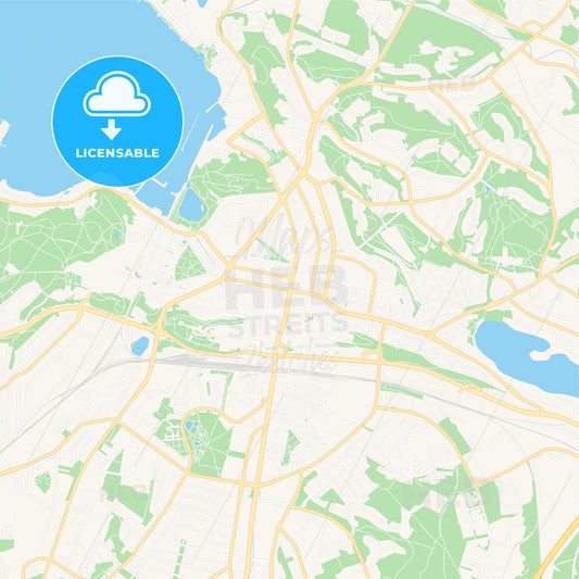 Lahti, Finland Vector Map - Classic Colors