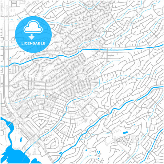 Lake Havasu City, Arizona, United States, city map with high quality roads.