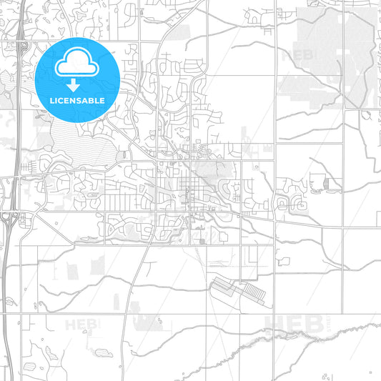 Lakeville, Minnesota, USA, bright outlined vector map