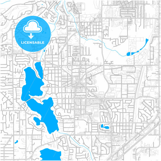 Lakewood, Washington, United States, city map with high quality roads.