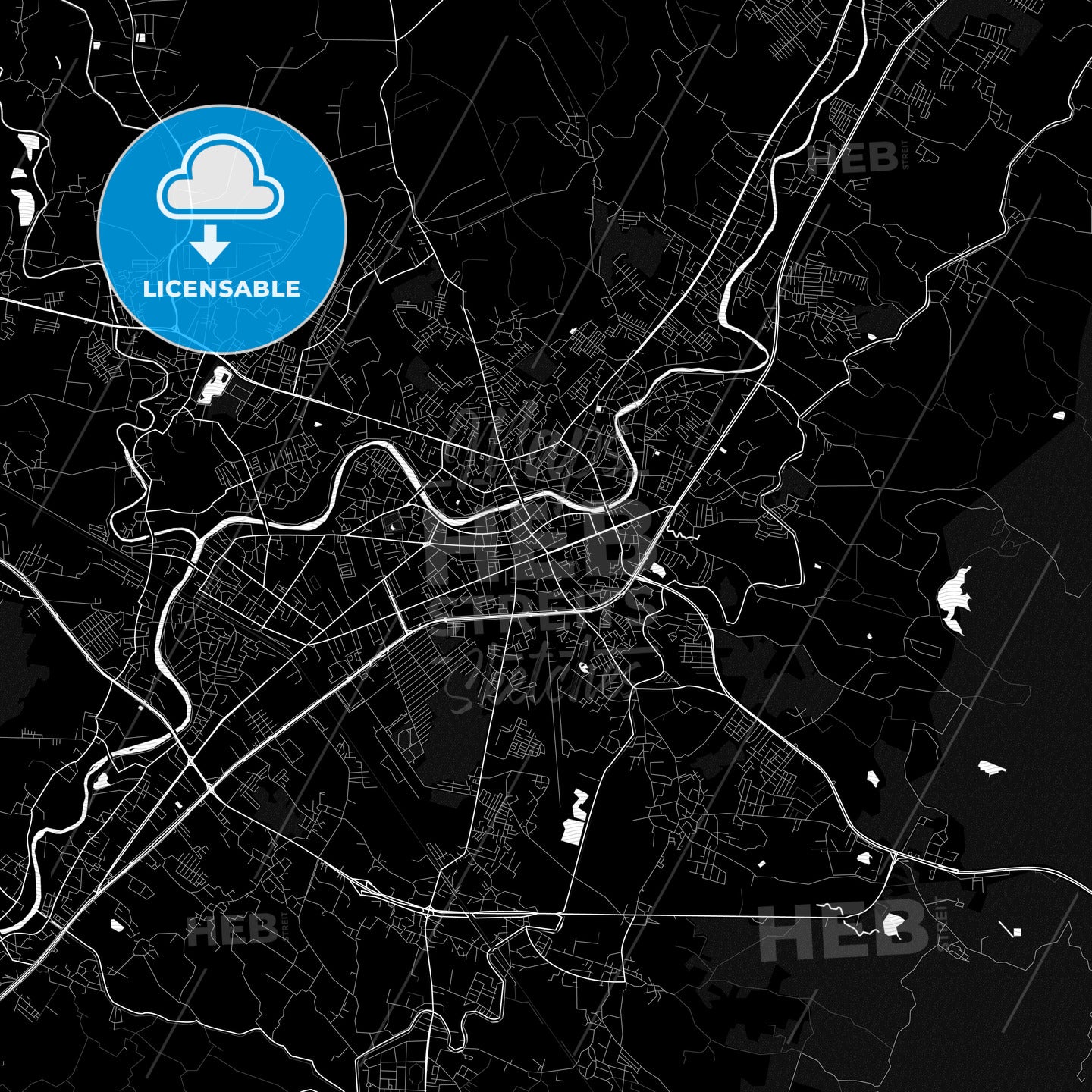 Lampang, Thailand PDF map