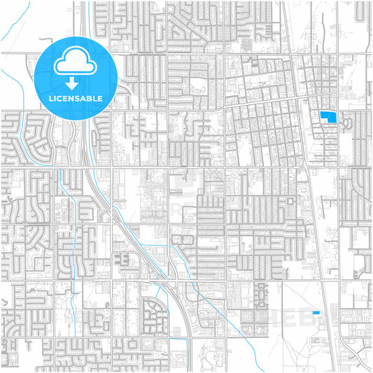 Lancaster, California, United States, city map with high quality roads.