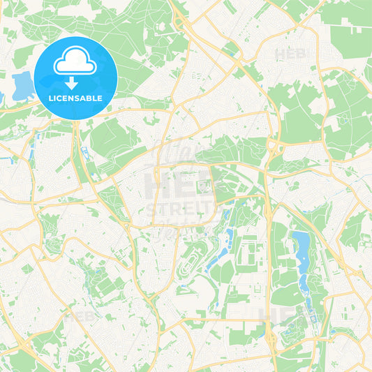 Landgraaf, Netherlands Vector Map - Classic Colors