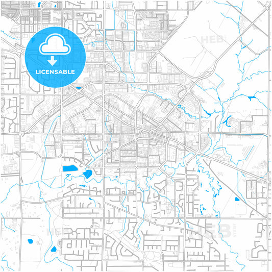 Langley, British Columbia, Canada, city map with high quality roads.