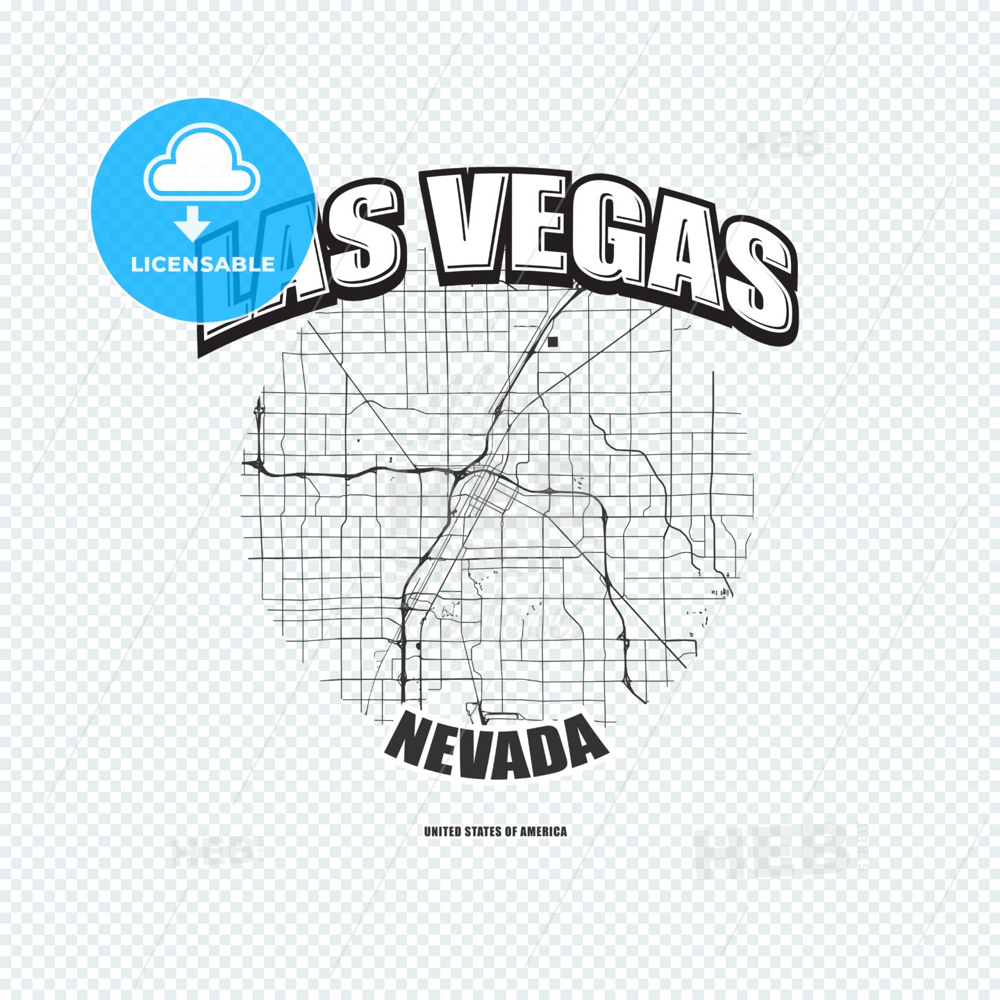Las Vegas, Nevada, logo artwork – instant download
