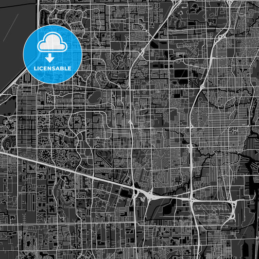 Lauderhill, Florida - Area Map - Dark