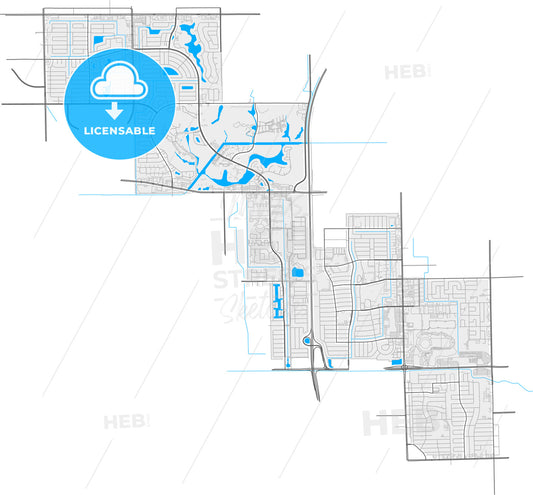 Lauderhill, Florida, United States, high quality vector map