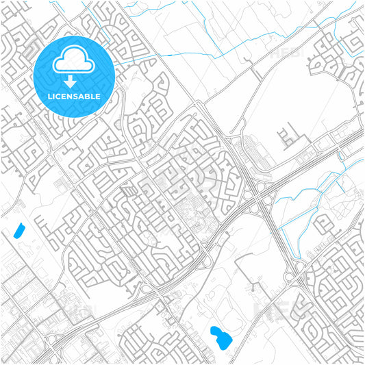 Laval, Quebec, Canada, city map with high quality roads.