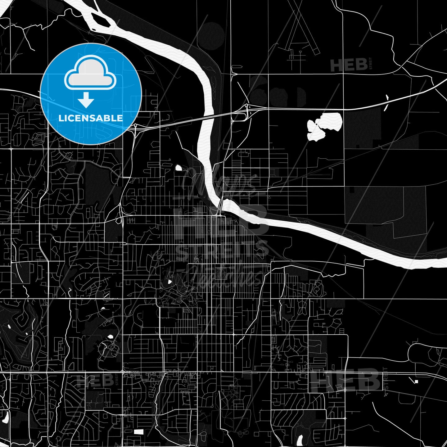 Lawrence, Kansas, United States, PDF map