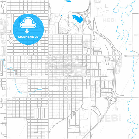 Lawton, Oklahoma, United States, city map with high quality roads.