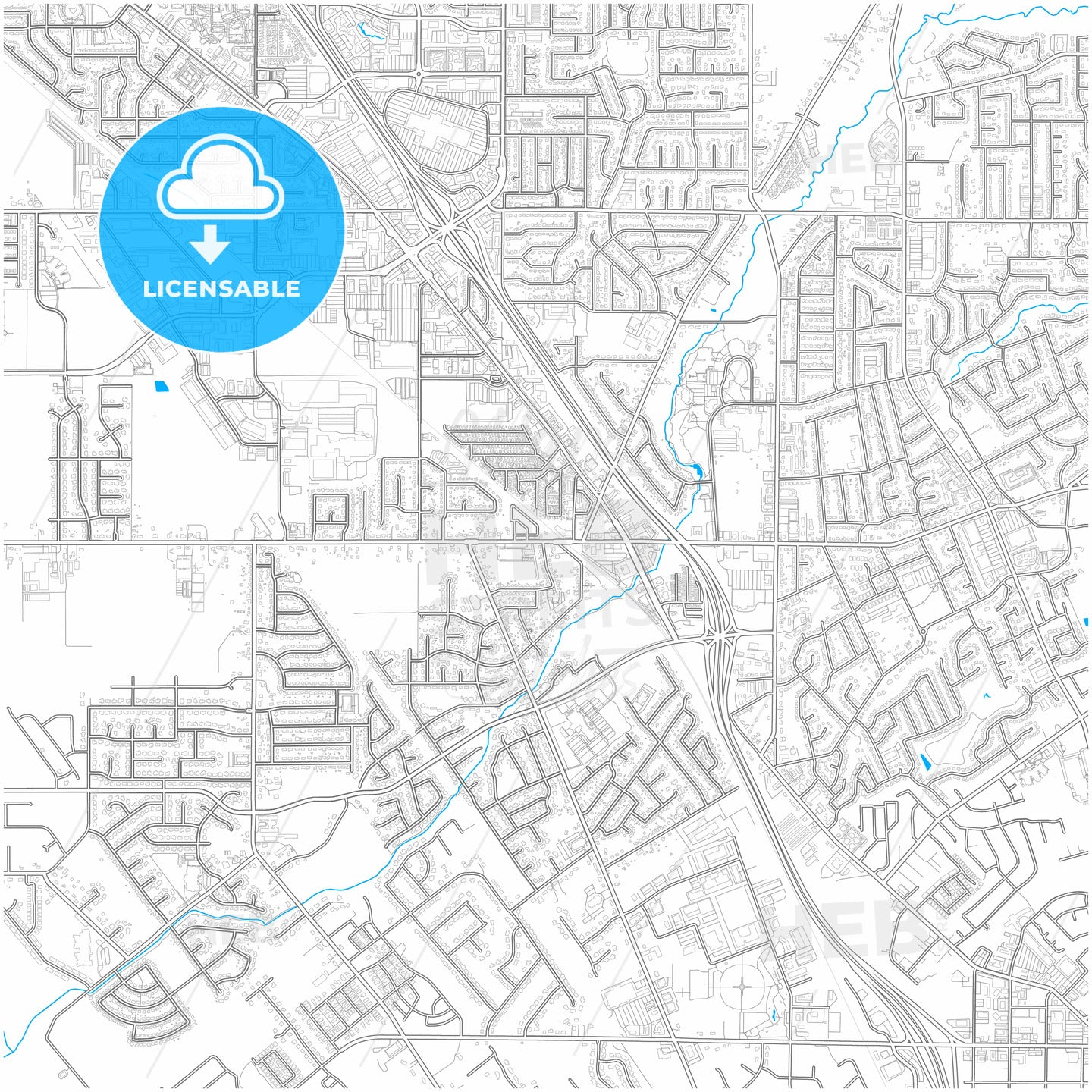 Layton, Utah, United States, city map with high quality roads.