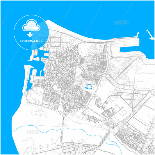 Le Port, Réunion, France, city map with high quality roads.