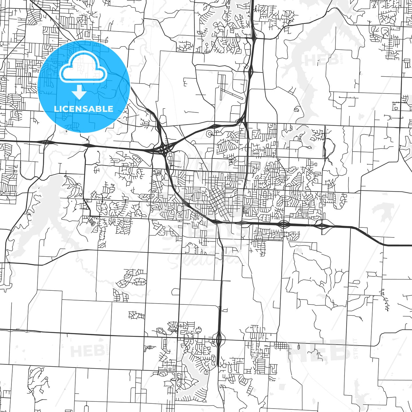 Lee's Summit, Missouri - Area Map - Light