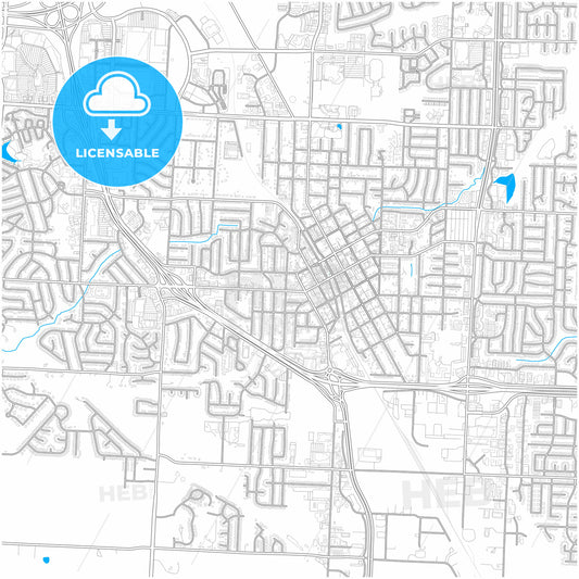 Lees Summit, Missouri, United States, city map with high quality roads.