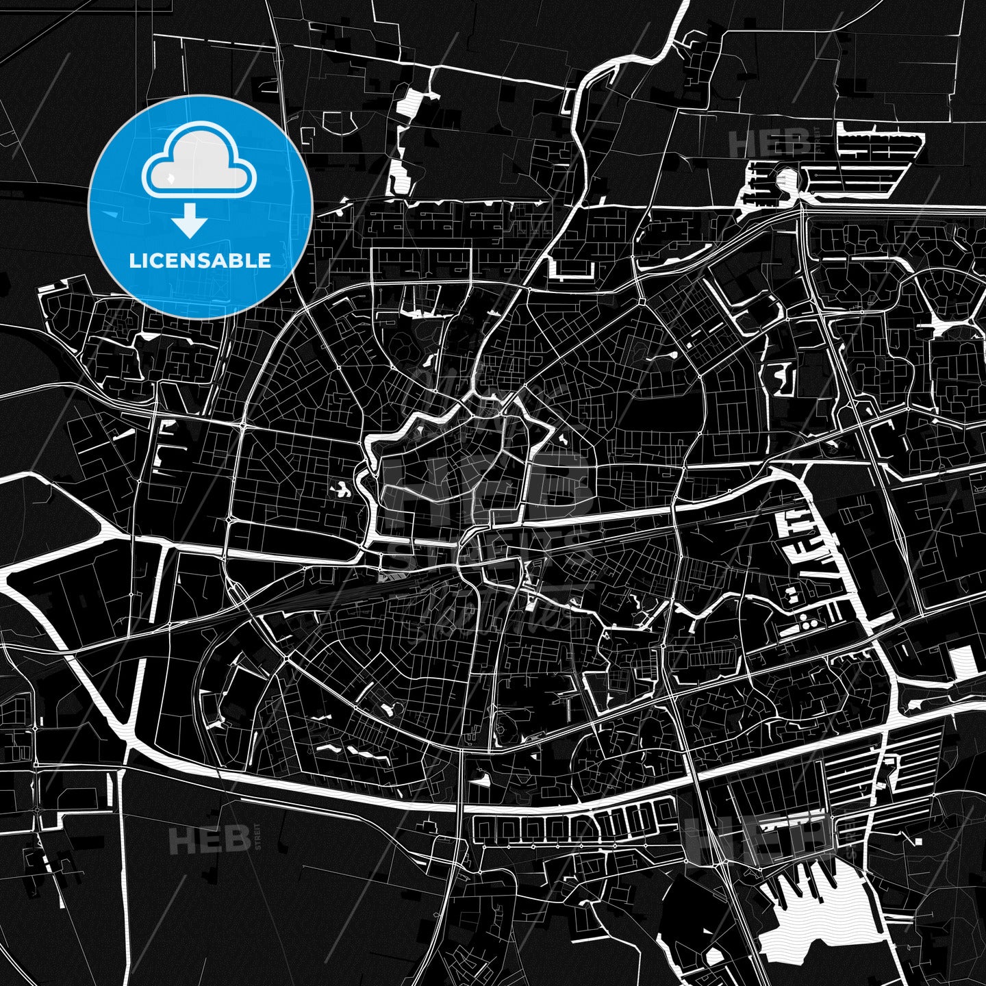 Leeuwarden, Netherlands PDF map