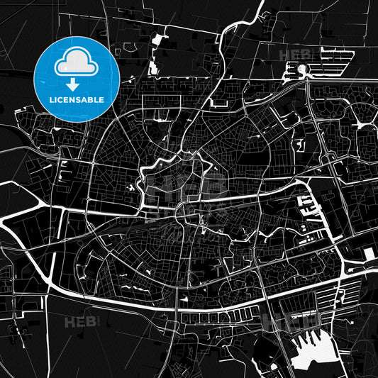 Leeuwarden, Netherlands PDF map