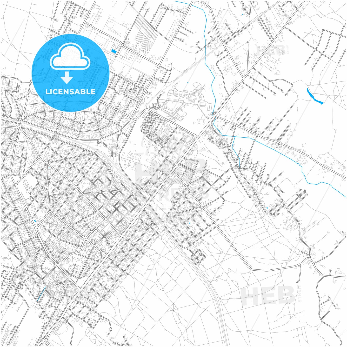 Legionowo, Masovian, Poland, city map with high quality roads.