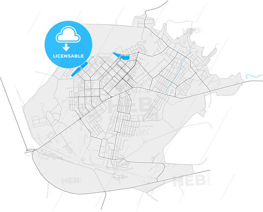 Leninogorsk, Republic of Tatarstan, Russia, high quality vector map