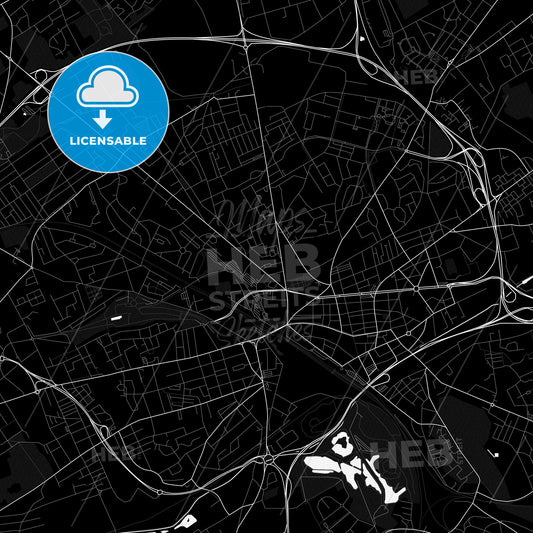 Lens, France PDF map