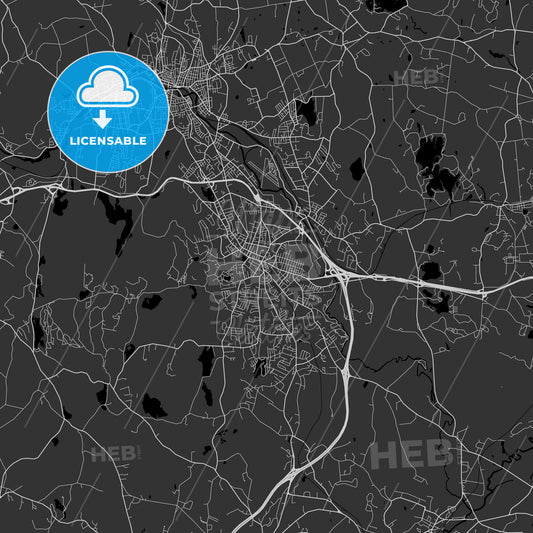 Leominster, Massachusetts - Area Map - Dark