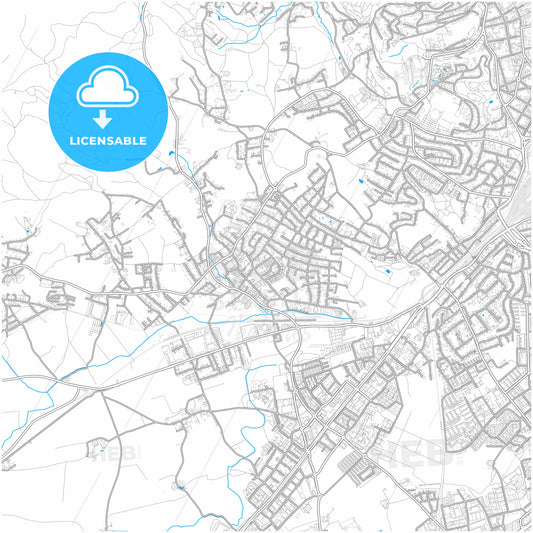 Leonding, Upper Austria, Austria, city map with high quality roads.