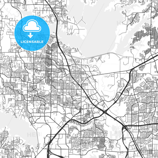 Lewisville, Texas - Area Map - Light