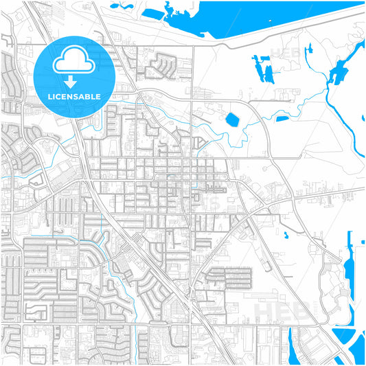 Lewisville, Texas, United States, city map with high quality roads.