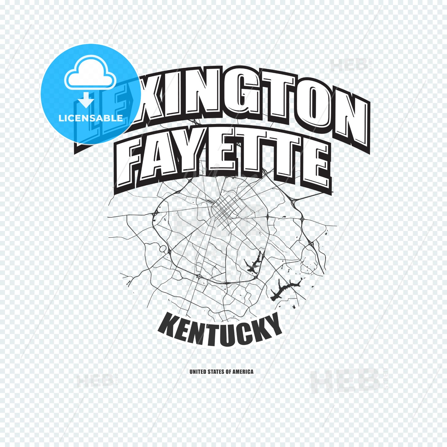 Lexington, Kentucky, logo artwork – instant download