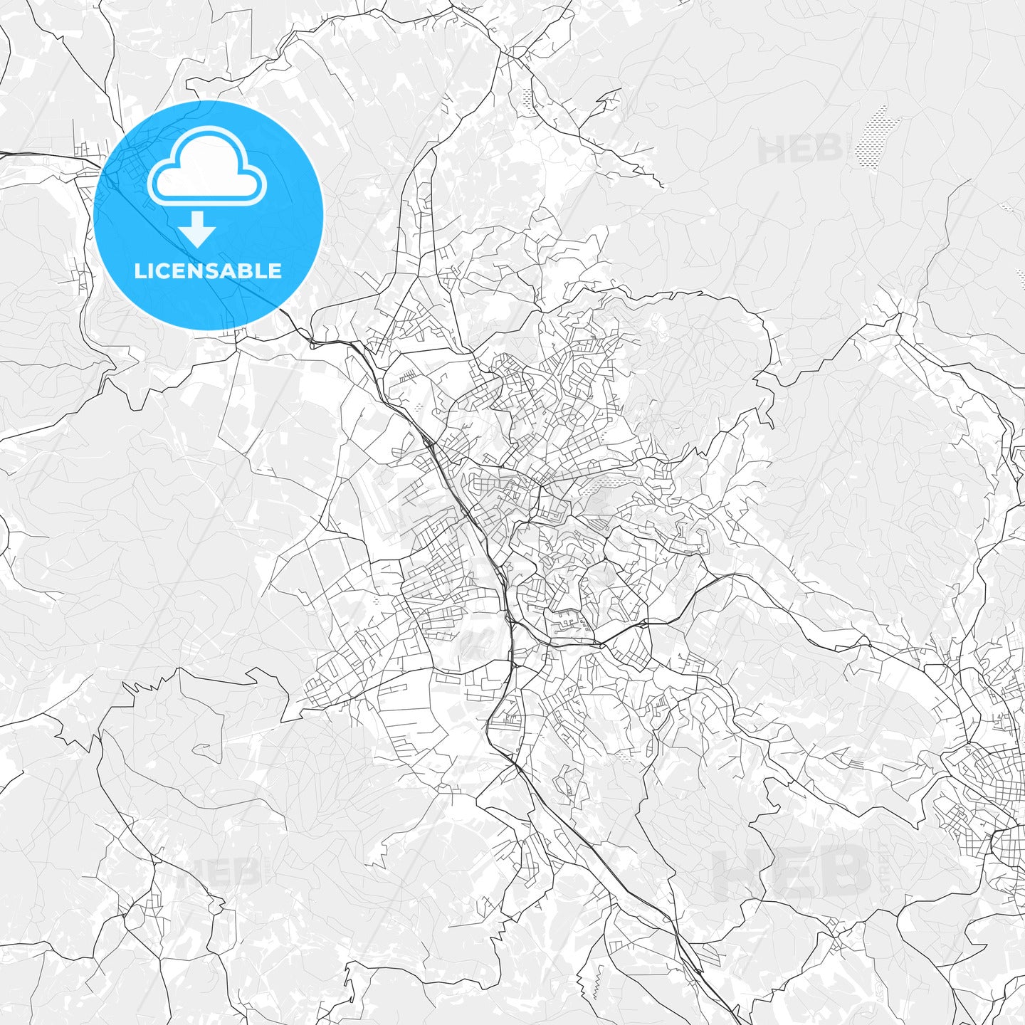 Liberec light vector map