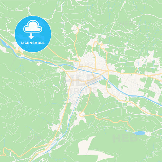 Lienz, Austria Vector Map - Classic Colors