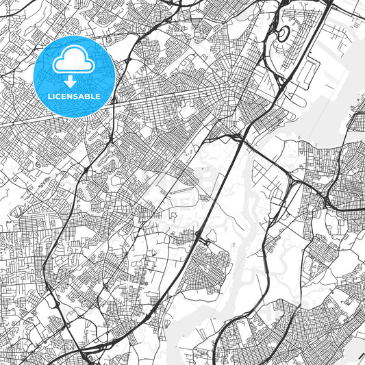 Linden, New Jersey - Area Map - Light
