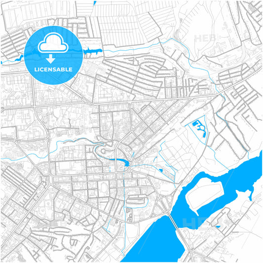 Lipetsk, Lipetsk Oblast, Russia, city map with high quality roads.