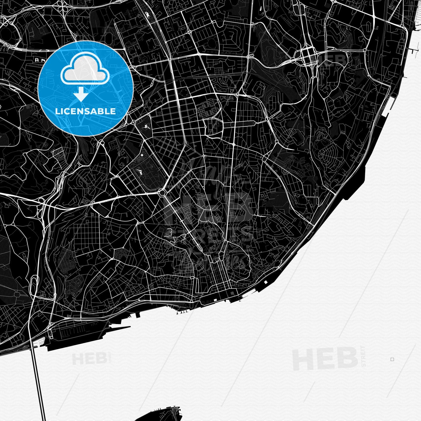 Lisbon, Portugal PDF map