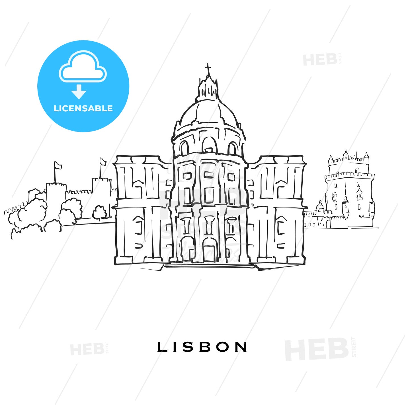 Lisbon Portugal famous architecture – instant download