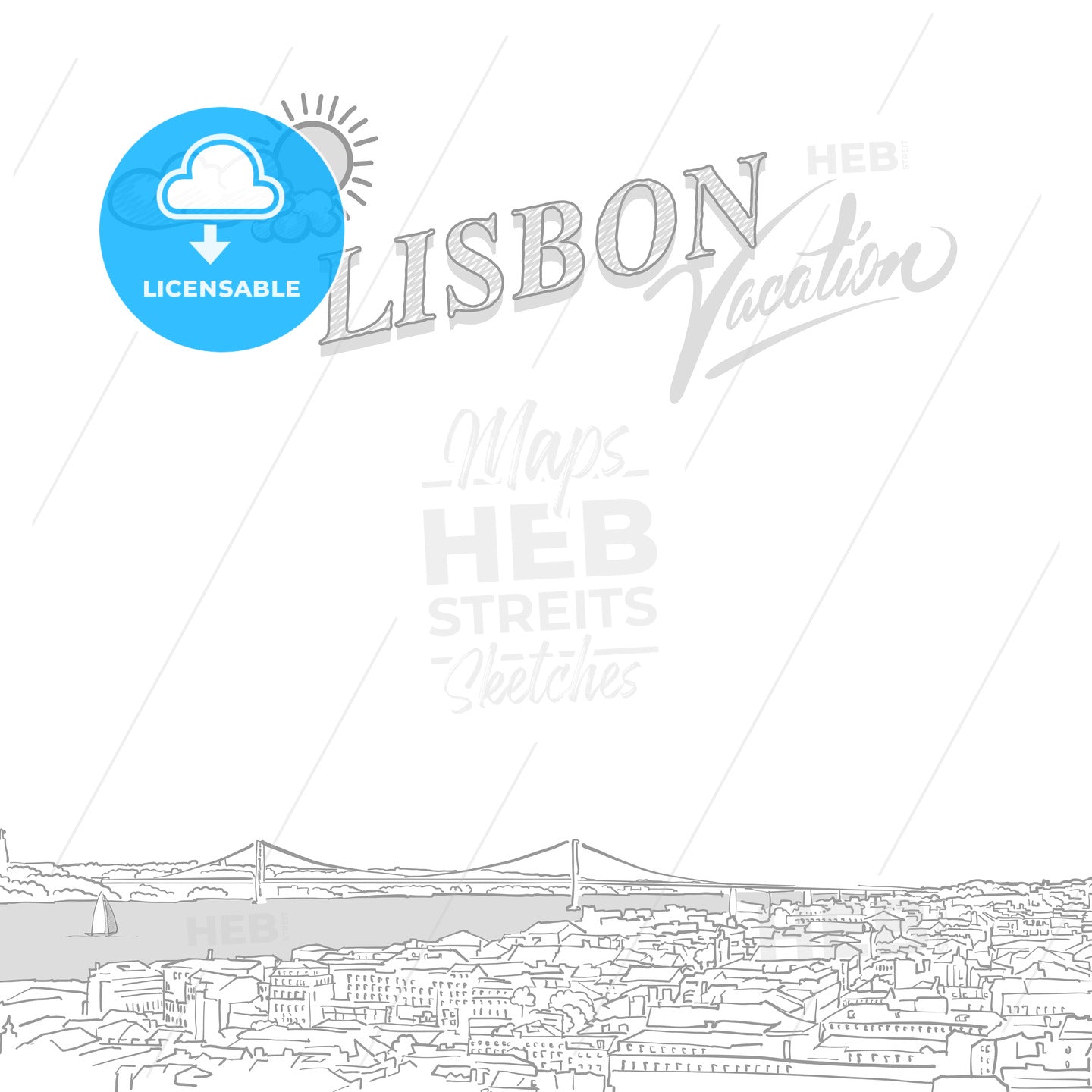 Lisbon travel marketing cover – instant download