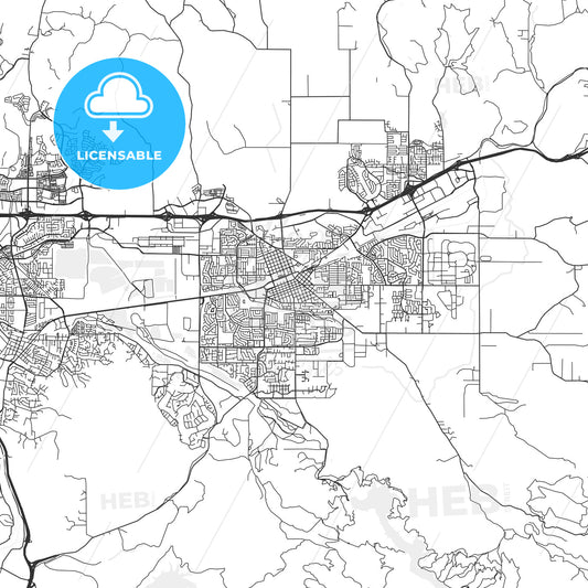 Livermore, California - Area Map - Light