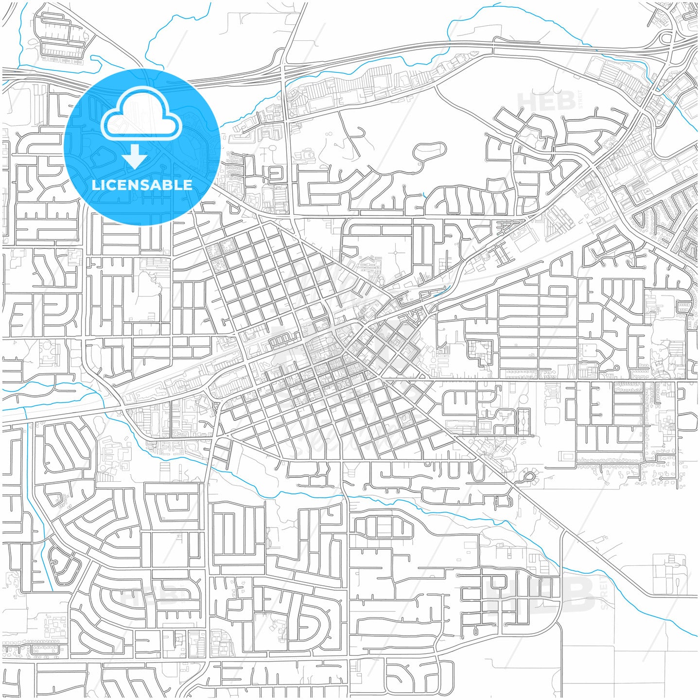 Livermore, California, United States, city map with high quality roads.