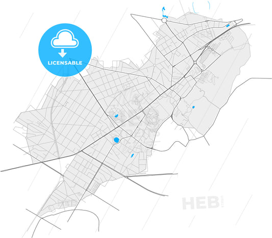 Livry-Gargan, Seine-Saint-Denis, France, high quality vector map