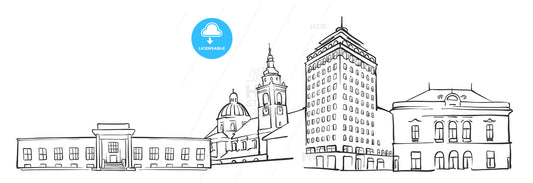 Ljubljana Panorama Sketch – instant download