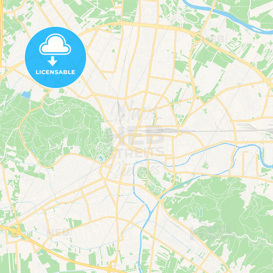 Ljubljana, Slovenia Vector Map - Classic Colors
