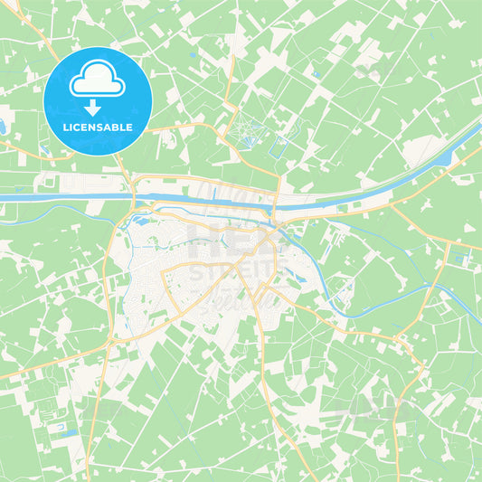 Lochem, Netherlands Vector Map - Classic Colors